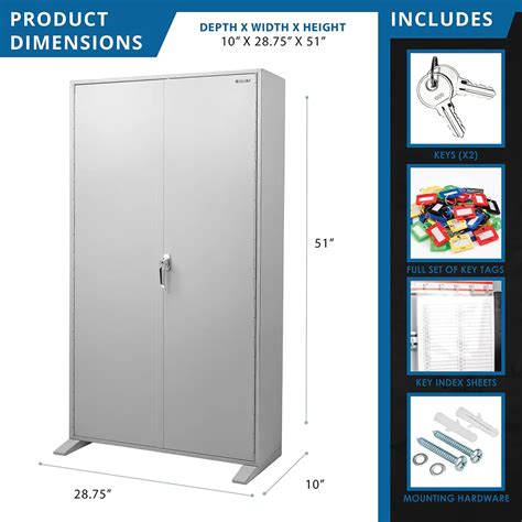 barska key cabinet|1170 Capacity Adjustable Key Cabinet with Key Lock .